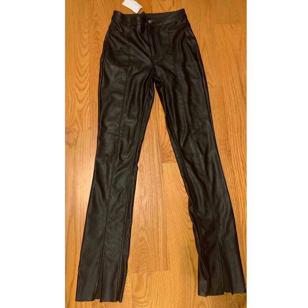 H&M High Waisted Leather Pants